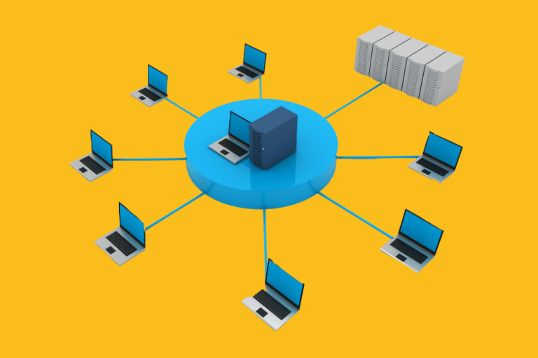 imagem de computadores conectados fazendo relação ao tema intranet