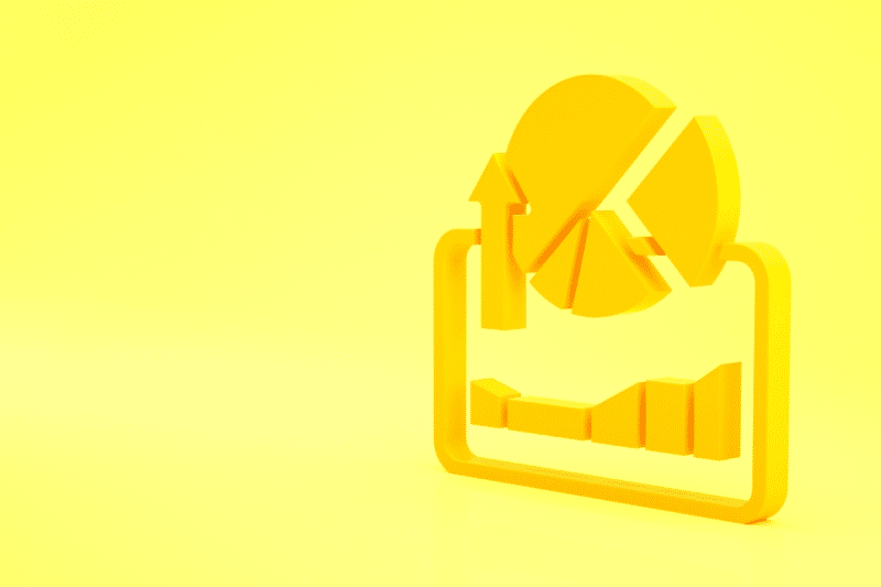 Indicadores de recrutamento e seleção em um fundo amarelo
