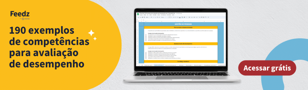 Baixar grátis: planilha com 190 exemplos de avaliação de desempenho por competências