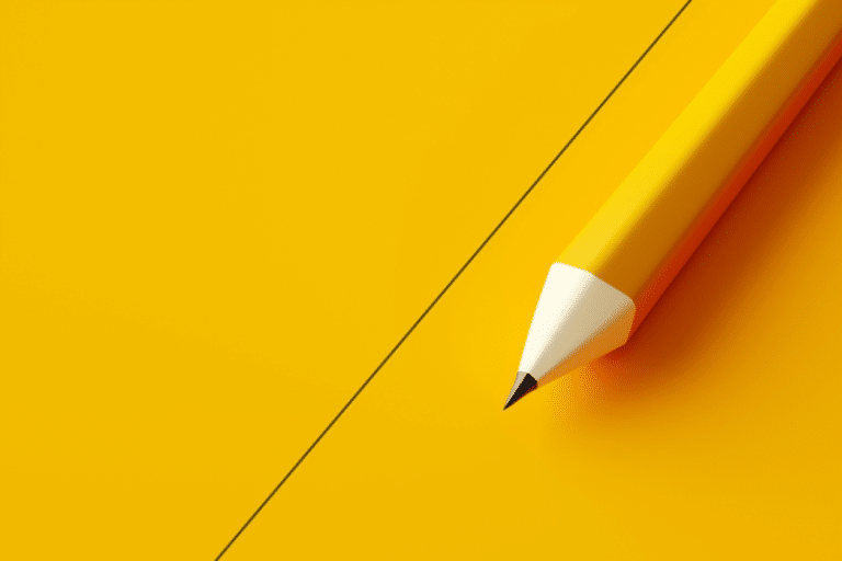 Folha com um lápis representando o teste palográfico