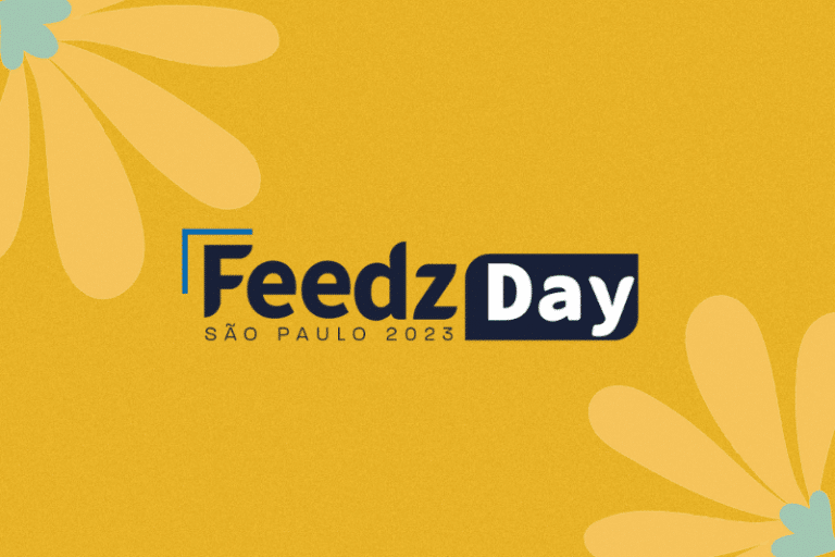 Logo do FeedzDay 2023 em um fundo amarelo